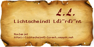 Lichtscheindl Lóránt névjegykártya